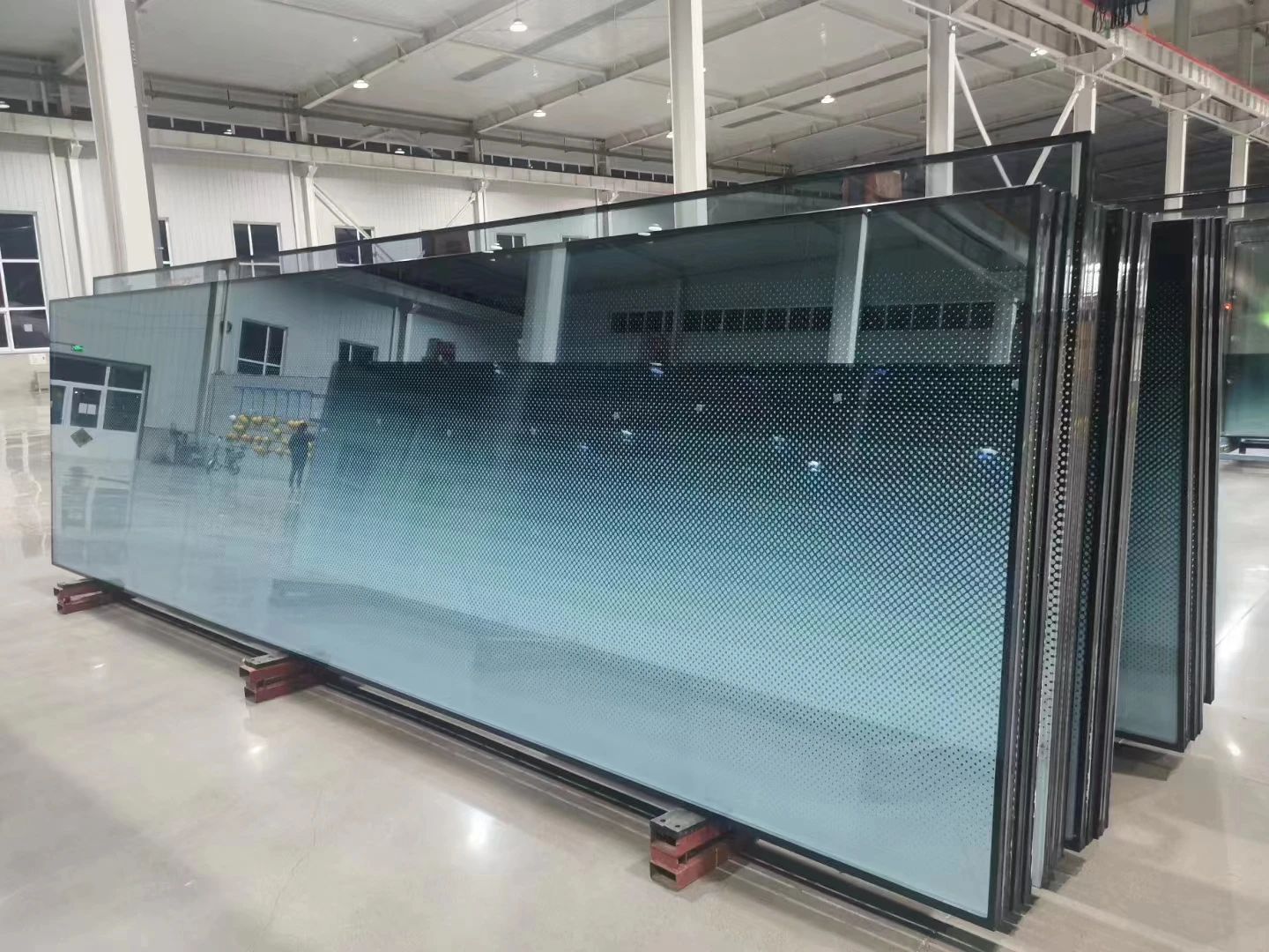 jumbo 15+15+15/19+19+19 1.52/2.28 SGP/PVB tempered laminated glass fin