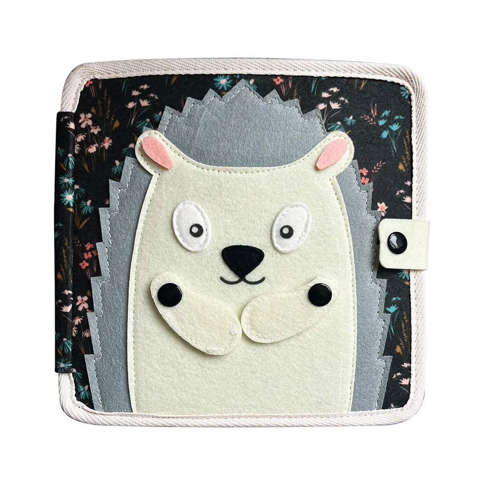 New early educational Toys Hedgehog cover felt sensory book Montessori activity book learning quiet book for toddlers