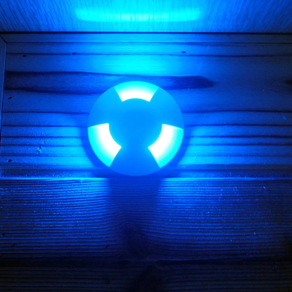 Three-hole half-moon shaped light stair light,Small deck floor spotlight,  outdoor small garden light