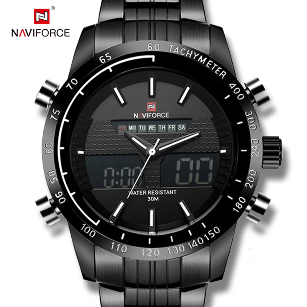 Waterproof boys Quartz Watch Men Stainless Steel backTimepieces NAVIFORCE Watches