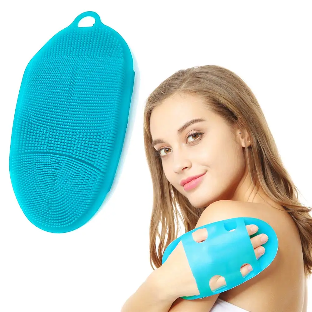 Soft Silicone Body Brush Body Wash Bath Shower Scrubber Exfoliating Glove Skin Care SPA Massage Tool