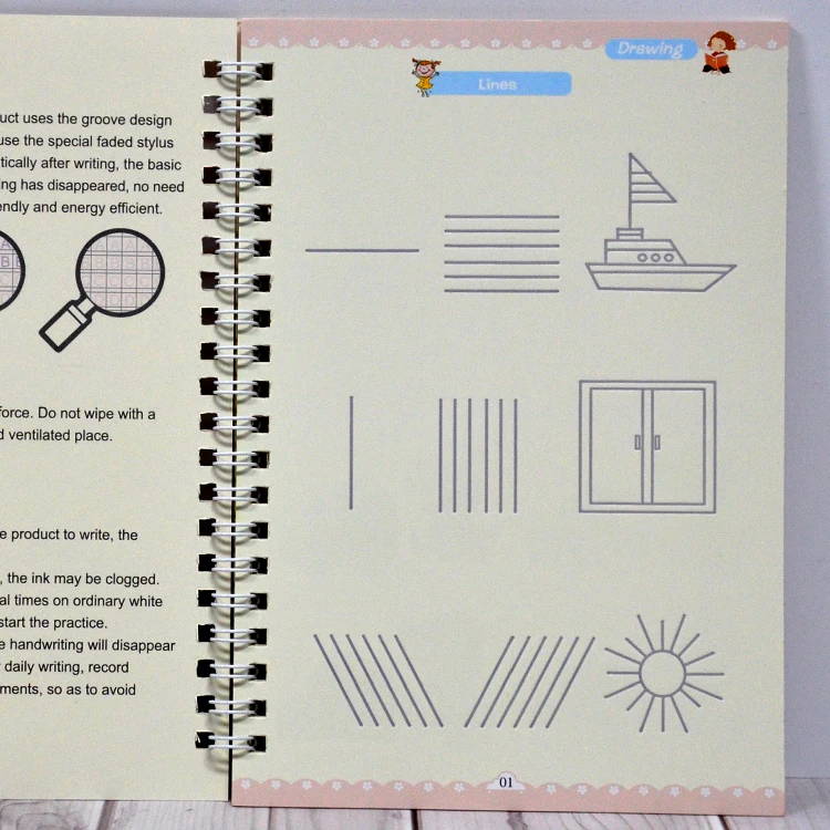 Children Reusable Practice Writing Book Can Erase Pen Magic Copybook Drawing Toys For Children
