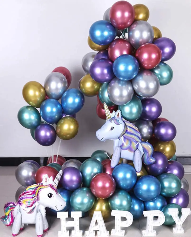 
2021 china cheap metallic helium balloon latex ballons gold metal balloon for happy birthday party decoration 