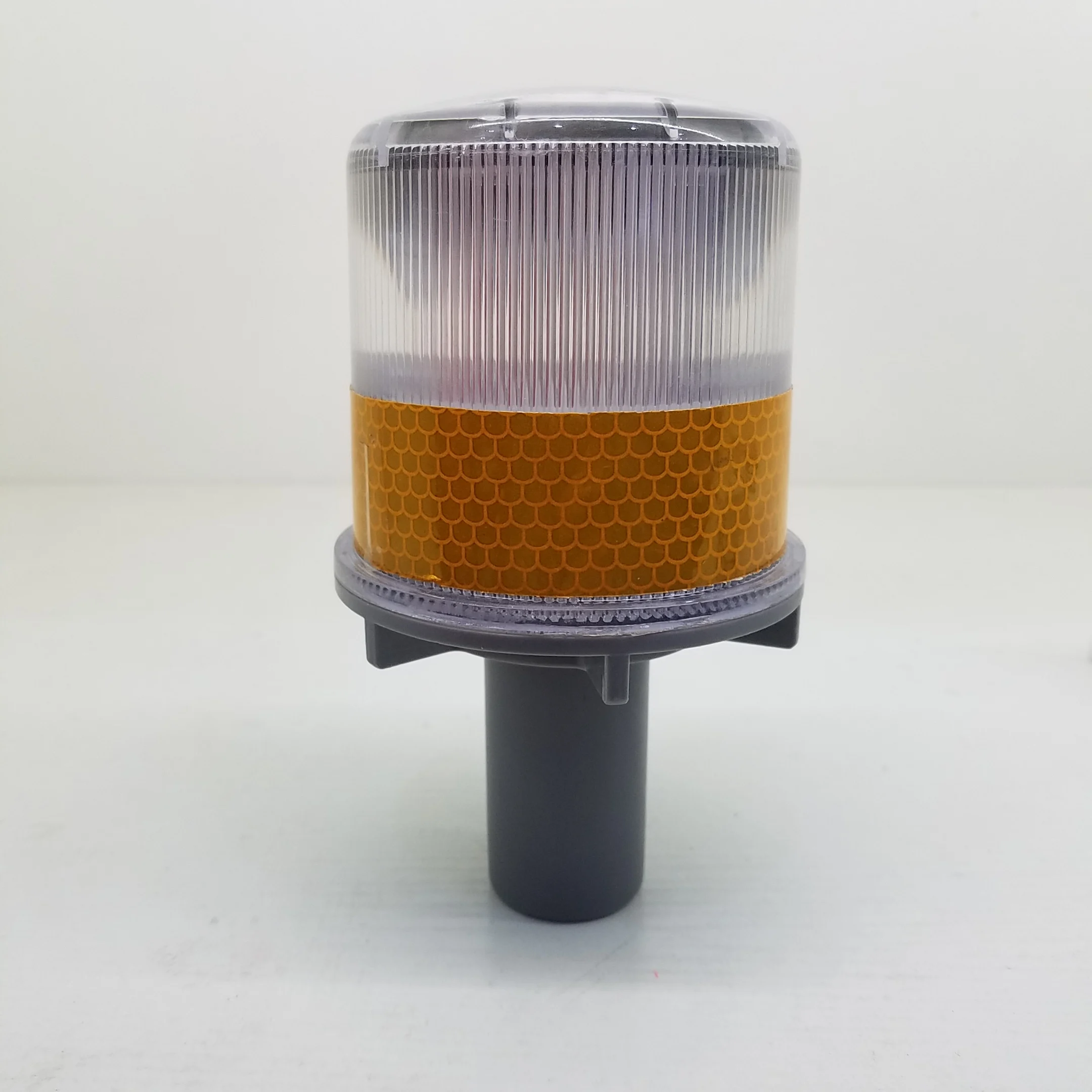 Solar LED Flashing Beacon Lamp Traffic Cone Strobe Light