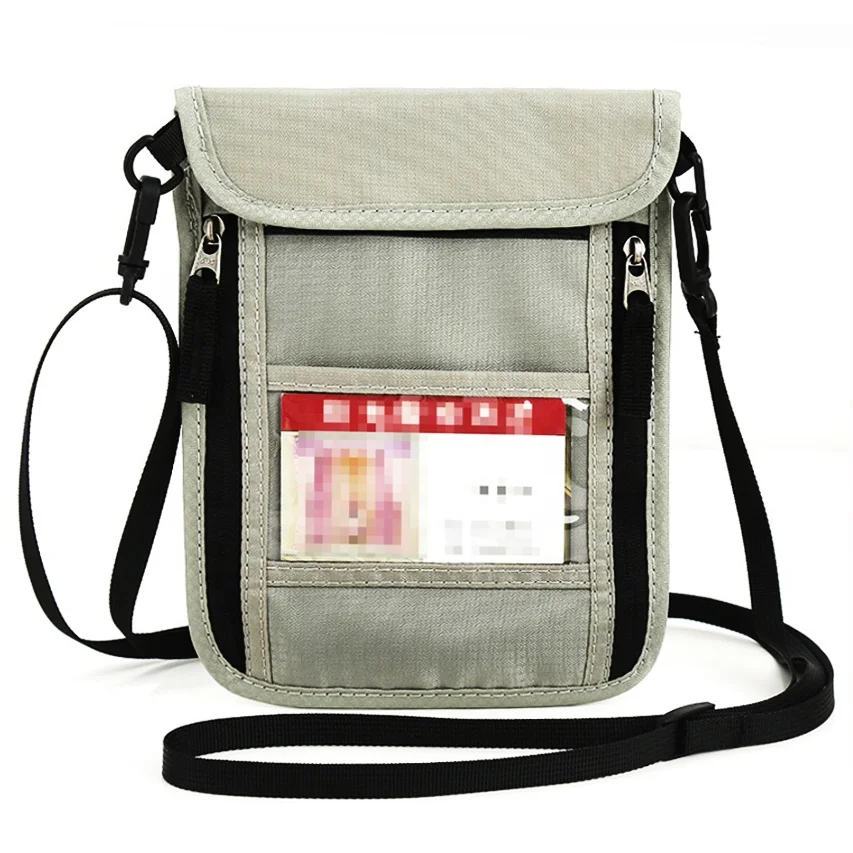 Travel Neck Wallet Passport Holder RFID Blocking Passport Bag