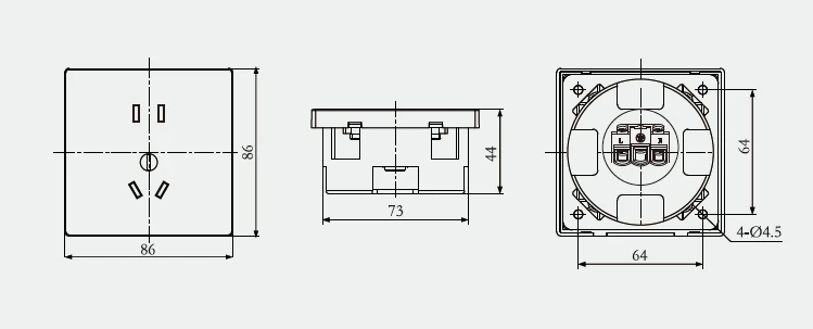 CZE-1 Professional Five-Hole Socket IP22 250V 10A for Marine Applications