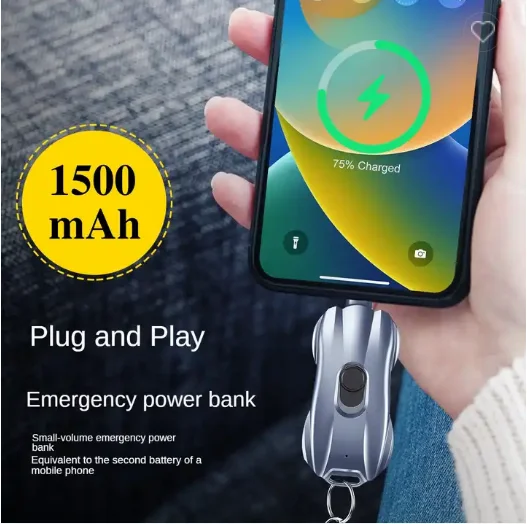 Portable mini keychain emergency charging powerbanks wireless carry-on ultra-thin emergency mobile power bank