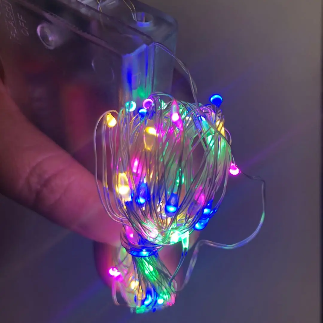 3AA battery operated 4m 40 Leds copper wire light firefly string lights Led mini copper wire string light