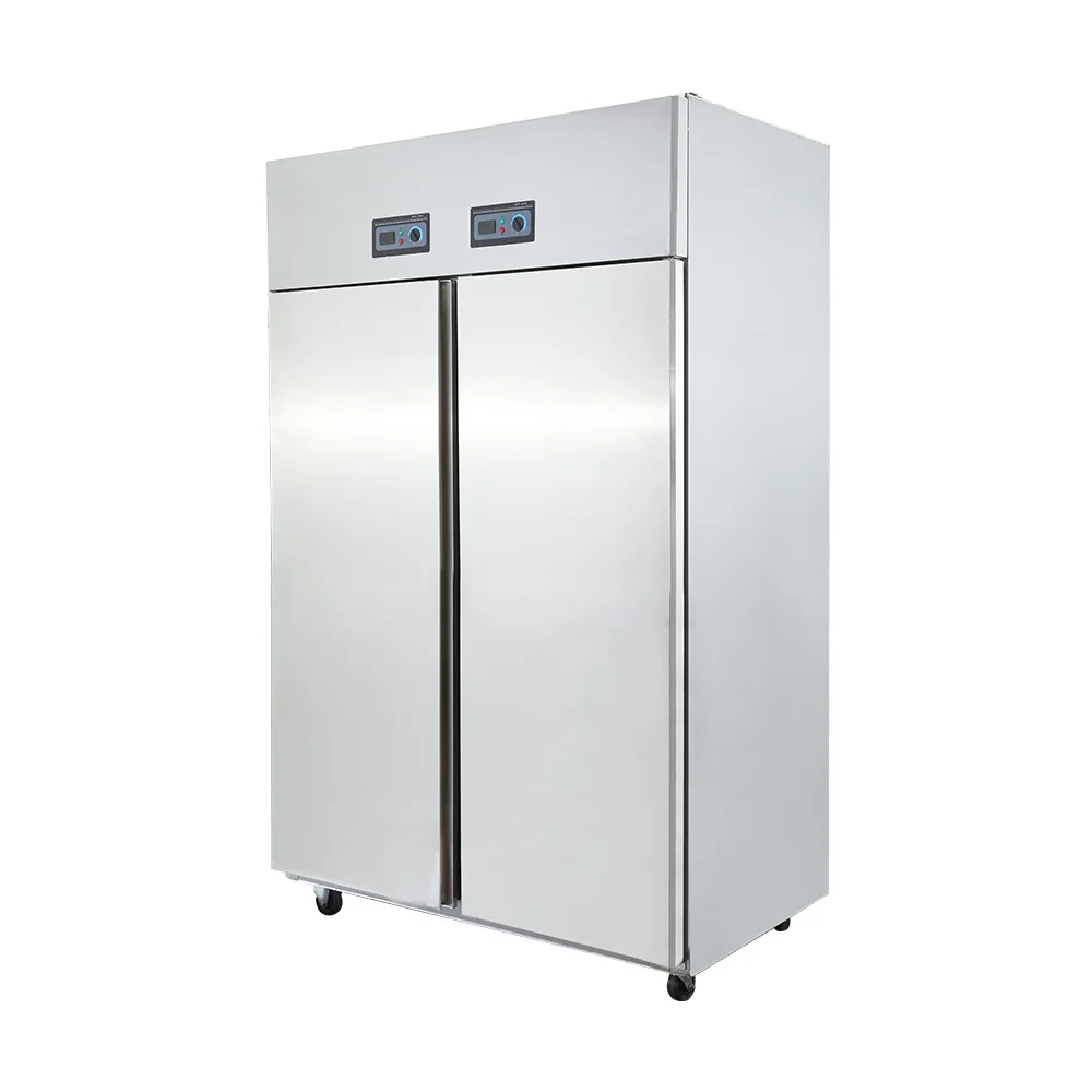 1000L large capacity frost free upright commercial fridge and freezer combo reach in refrigerator for restaurant kitchen