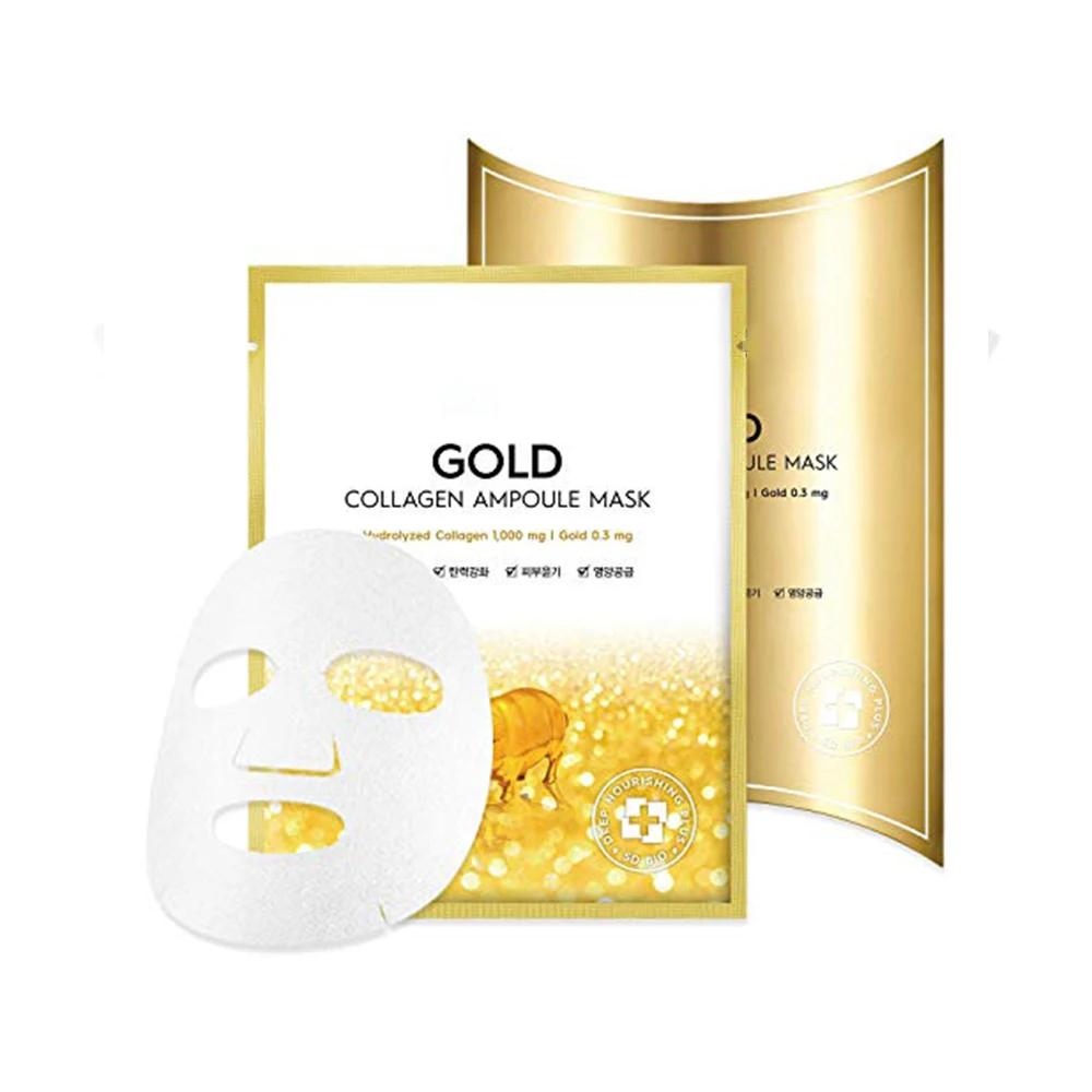 Top Sellers Wholesale Skin Care Soothing Facial Masks Private Label Silk 24k Gold Collagen Facial Mask
