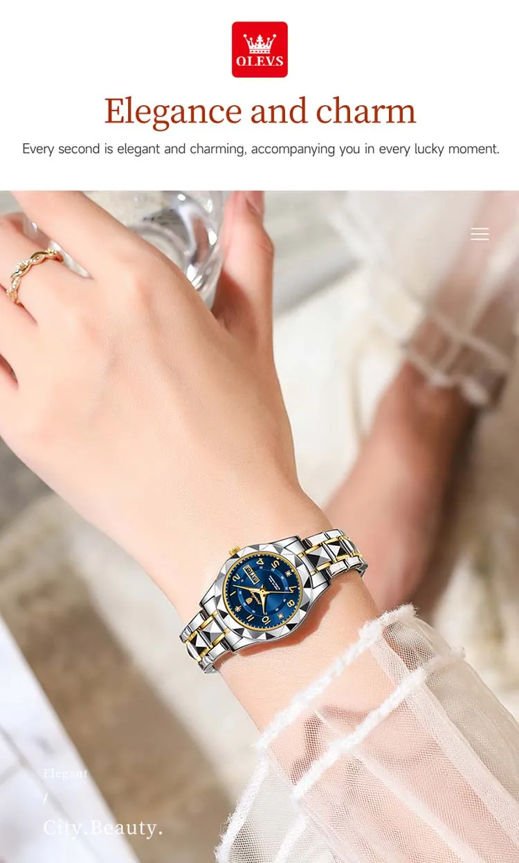 POEDAGAR 782 hot sell custom face lady quartz watch latest Steel Strap water resist Luminous date display moq 1 Casual watch set