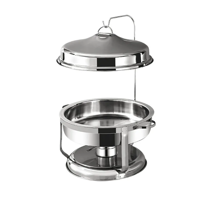 Gold Round Stainless Steel Buffet Food Warmer Chafing Dishes Set For Home Party Hotel Restaurant