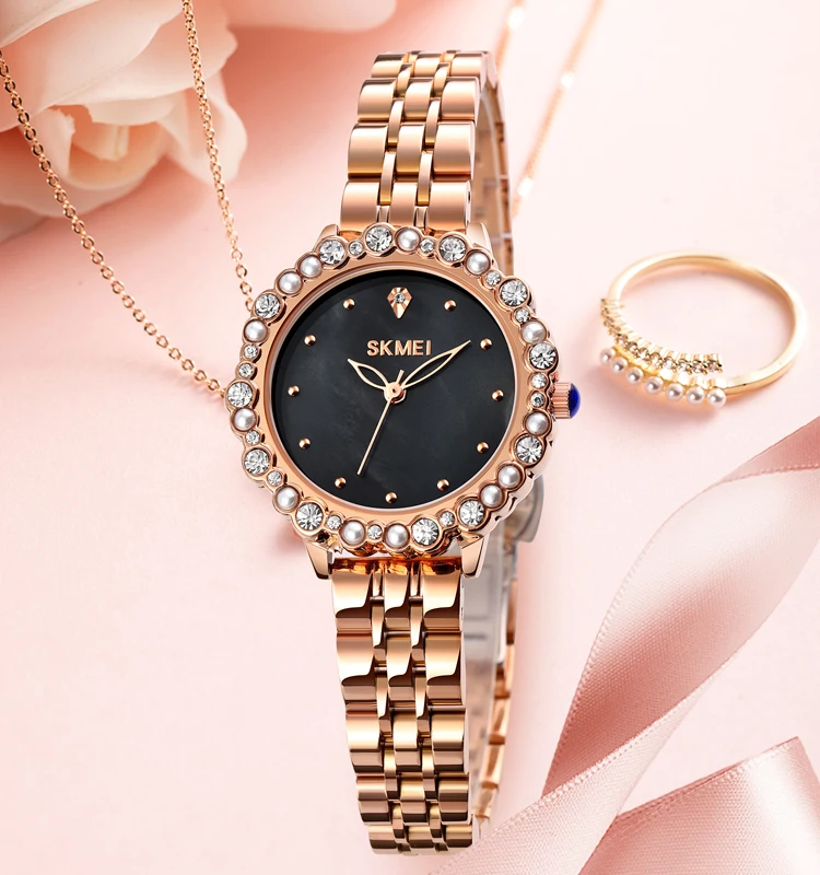 SKMEI 1799 price excel watch japan quartz 3 atm stainless steel band ladies diamond 2021 quartz wrist watches