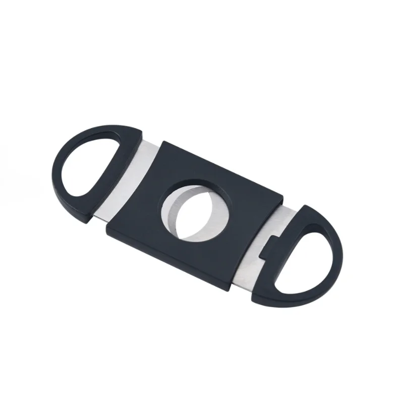 2022 Amazon Best Sale Cutter Cigar Double Blade Drop Cigar Scissor Plastic Metal Custom Logo Cigar Cutter