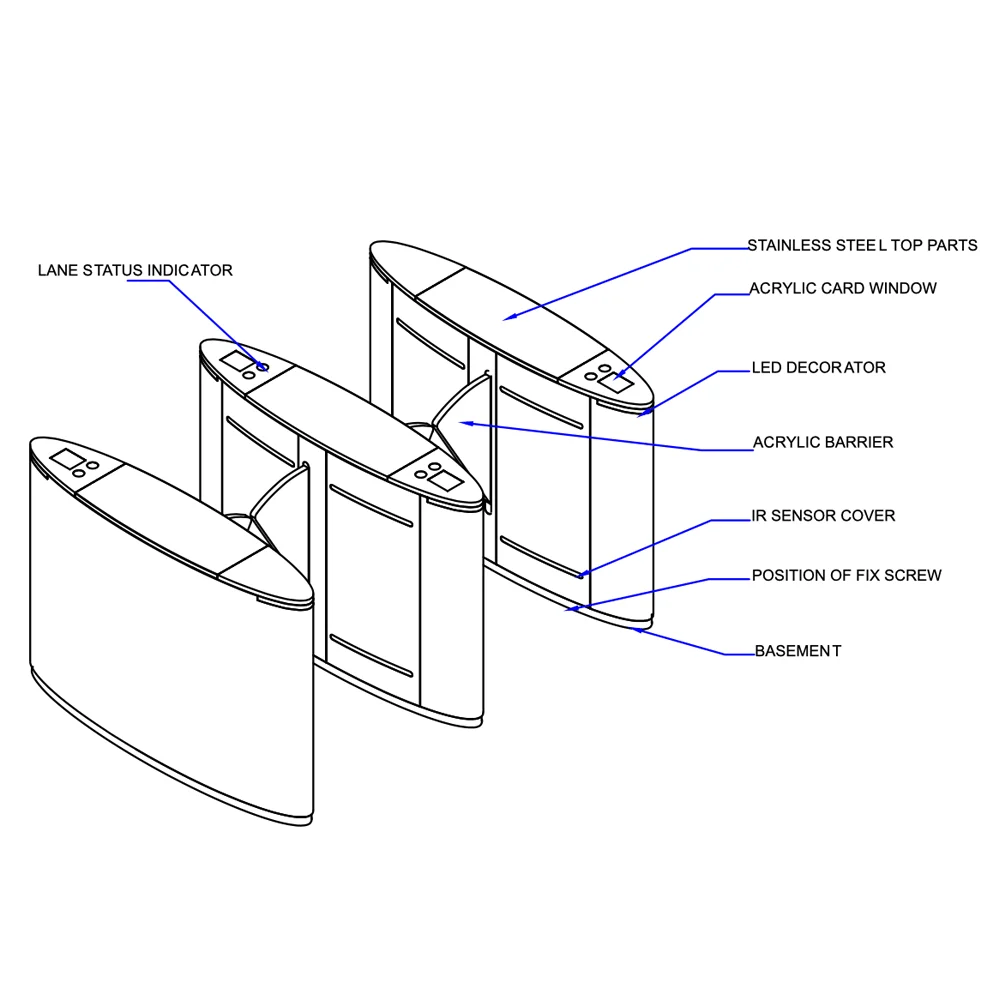 turnstile gate with face recognition full height turnstile JAEMONT manufacturer turnstile price