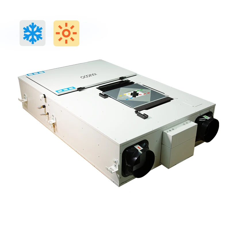 With heating and cooling air ventilator   system building ventilation system for cold regions with intelligent controller