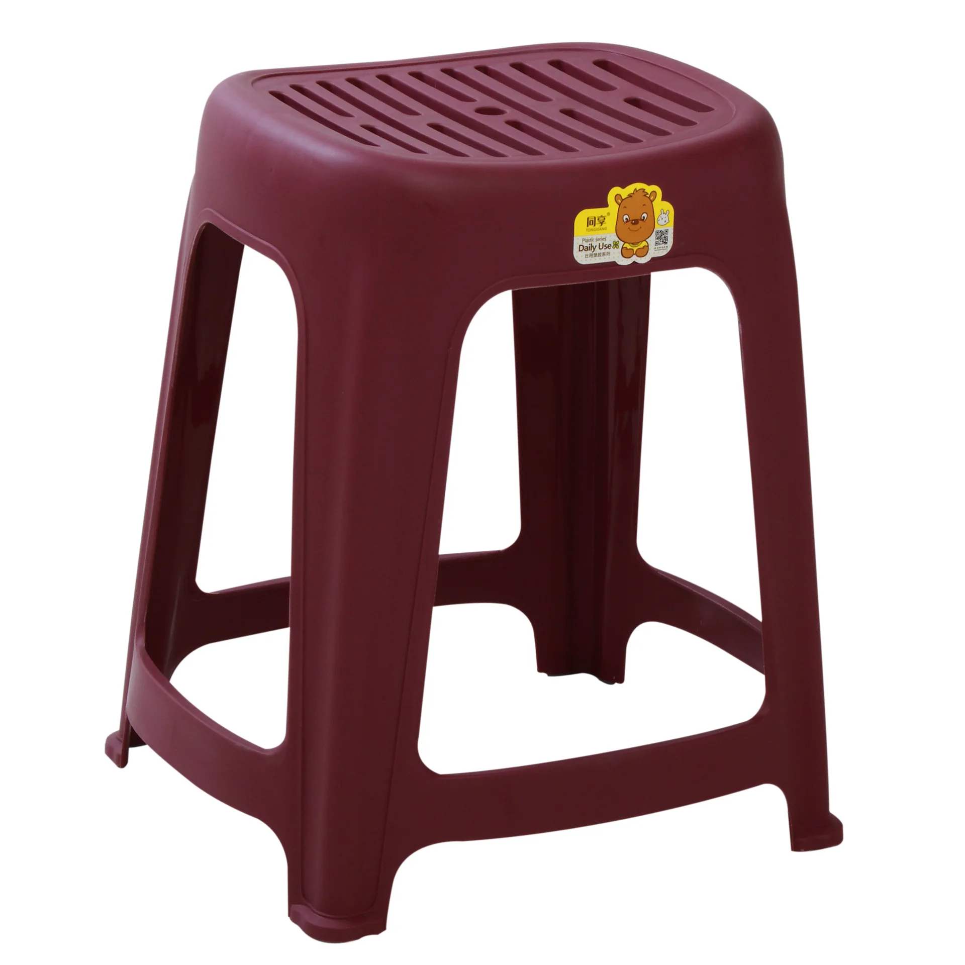 Factory wholesale High-Quality High Stool Plastic PP material anti-slip durable Square kitchen stool