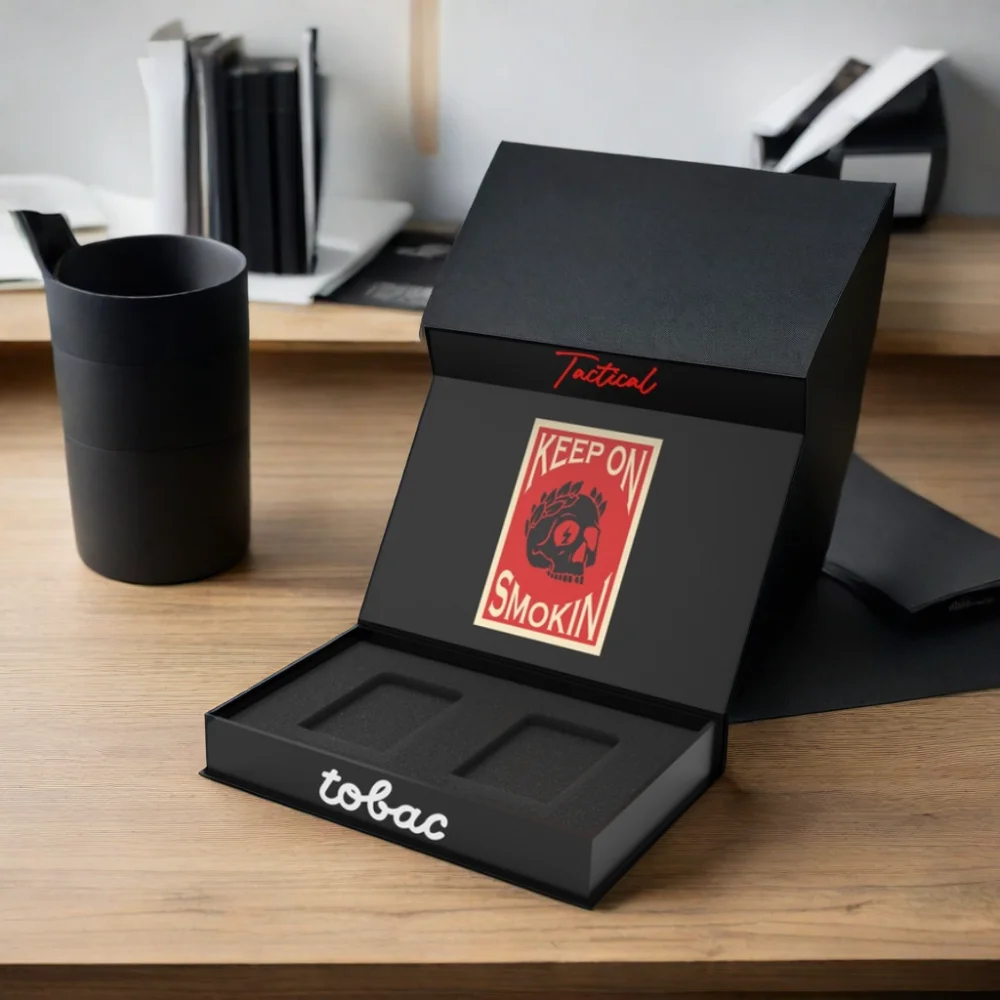 custom boxes with logo packaging magnetic lid box with foam black magnet shaped VIP card matte small gift box