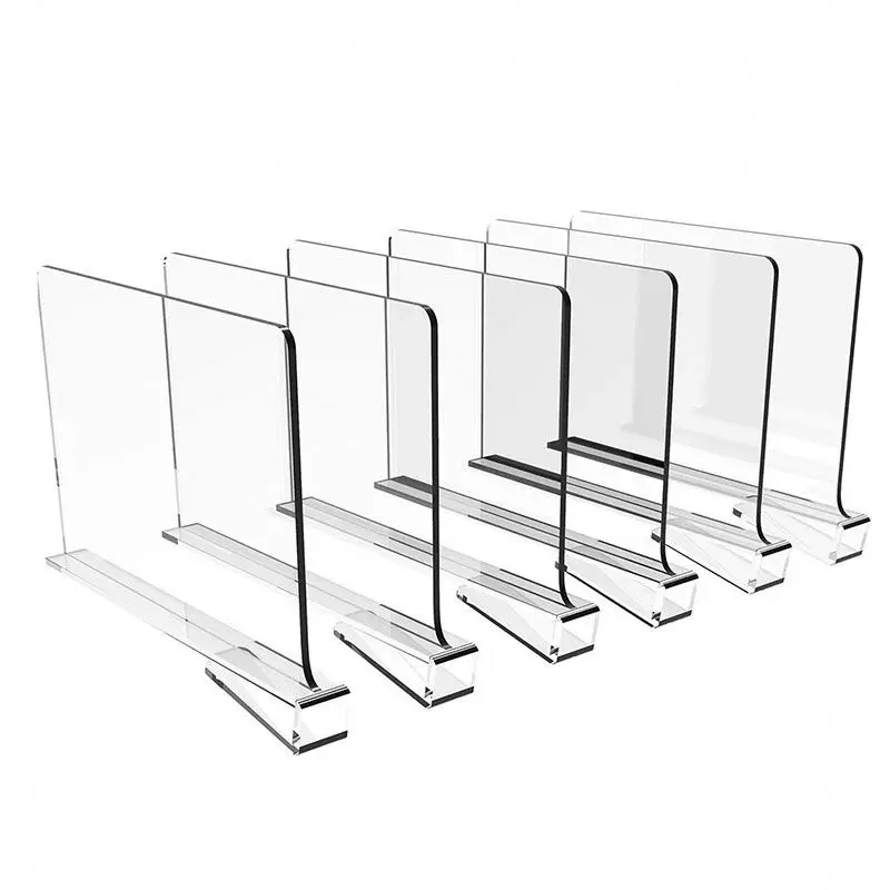 Closets Separators Organizers, plastic shelves, Base Kitchen Cabinets Storage Clear Acrylic Closet Shelf Dividers