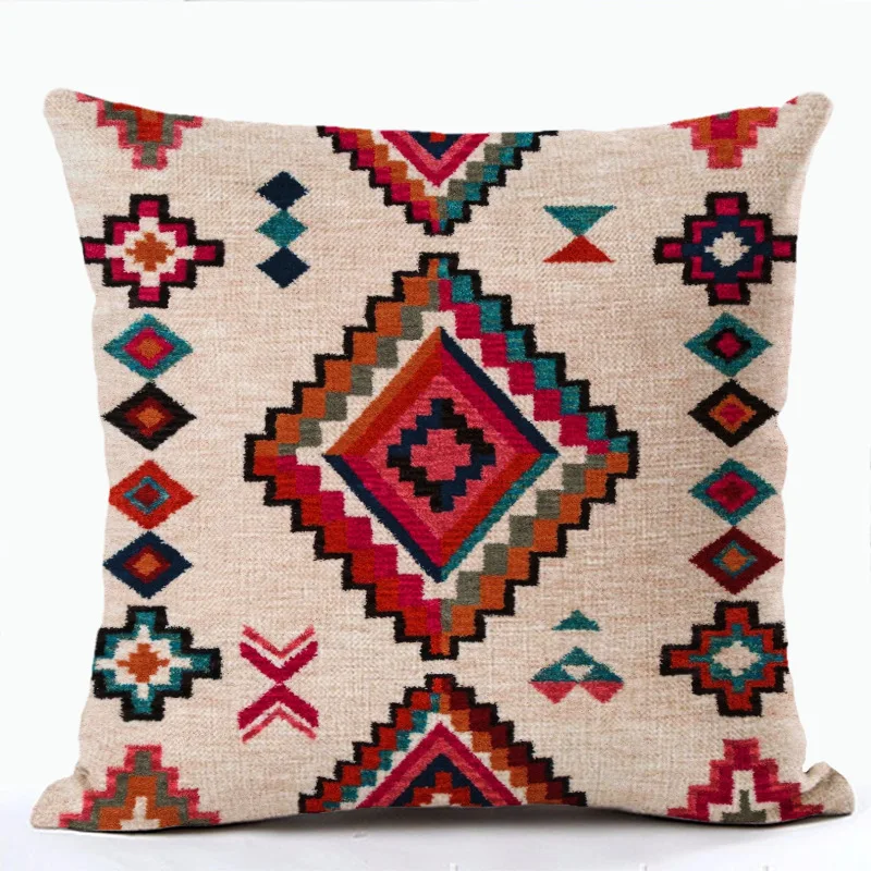 Amity Boho Throw Pillow Cover 45cmx45cm Morocco Pillow Case Ethnic Home Sofa Decorative Cushion Cover
