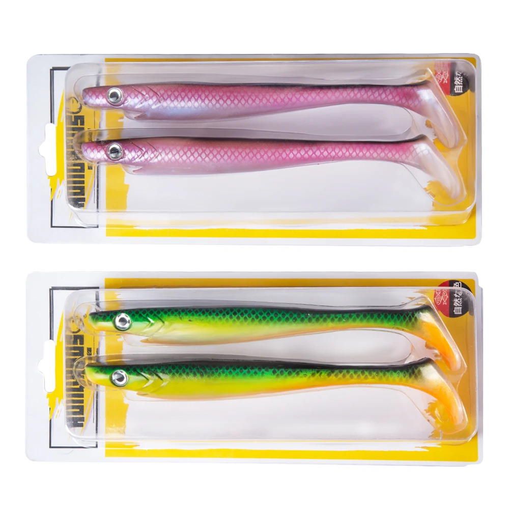 2 шт./упак. 200 мм новая модель высокого качества PVC роспись свинья Шад пластиковые зубные щетки с мягкой приманки для ловли щуки