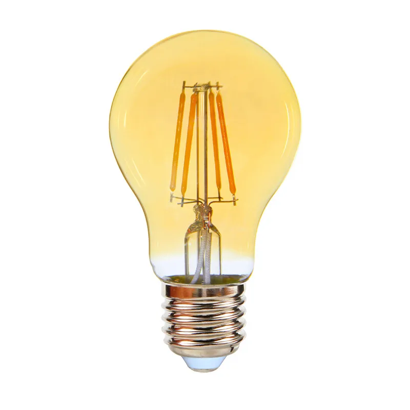 CX-Lighting декоративная светодиодная лампа накаливания A60 с прозрачным янтарным стеклом 6 Вт B22 E27 Светодиодная регулируемой
