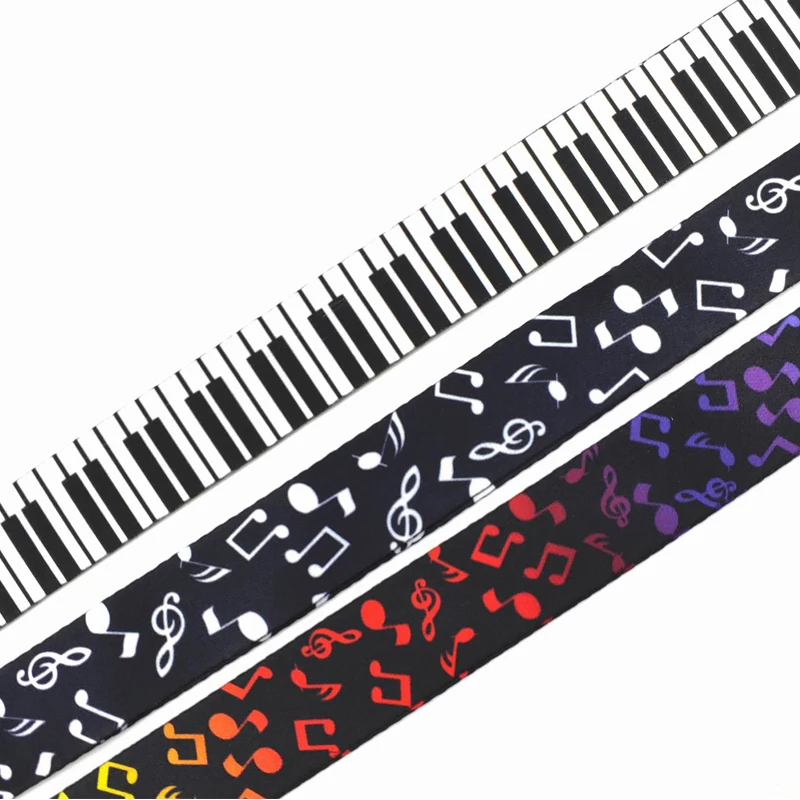  Music Digital Buckle Lanyard New Design Piano Rainbow for Keys ID Card Phone Straps Hanging Rope