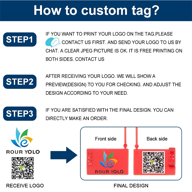 
Factory product embossed with trademarks used in plastic seals for garments 