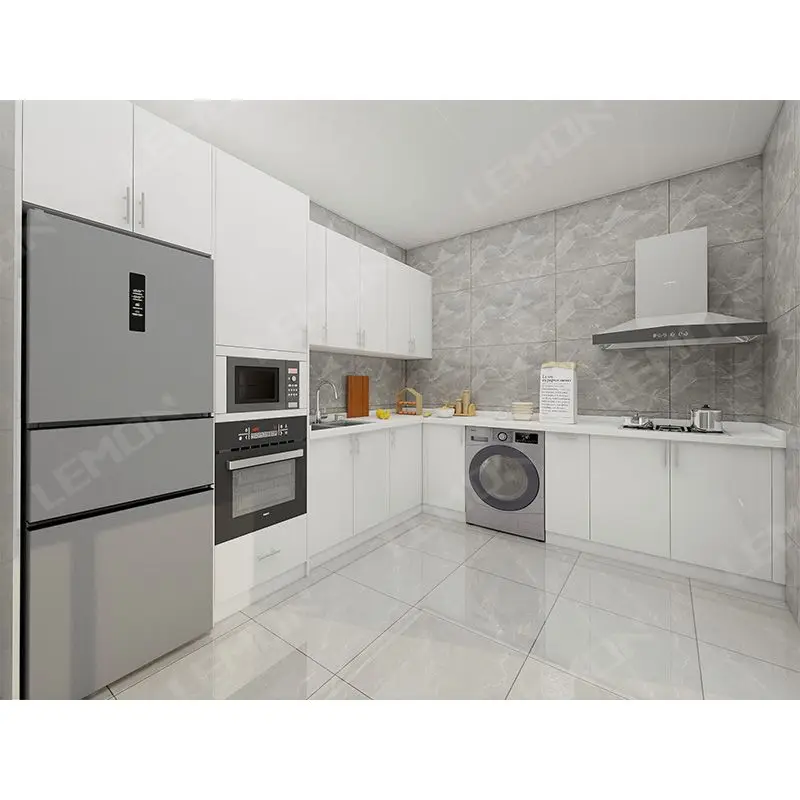 Custom Kitchen for Apartment Meuble de Cuisine Melamine Kitchen Cabinet Designs Small House Space Saving Kitchen
