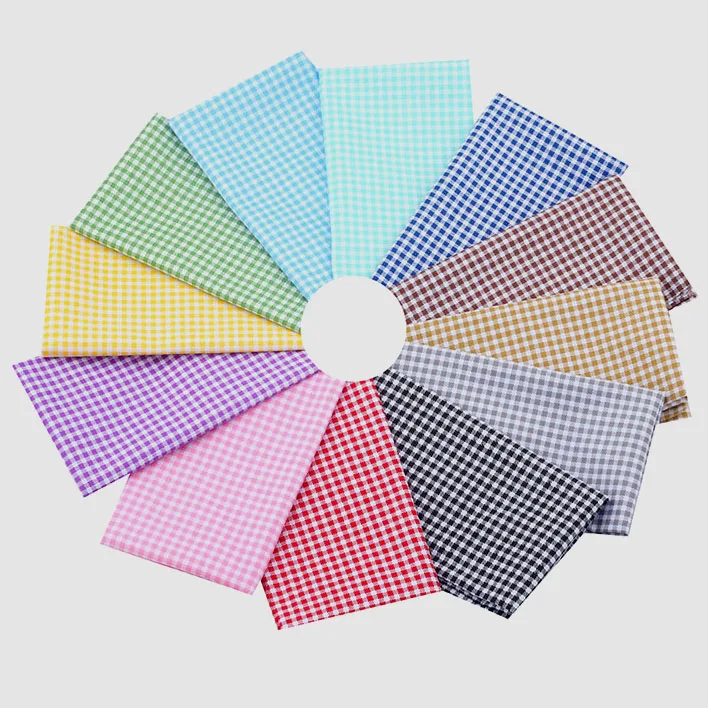 Selling Various Colors Printed Plaid Twill Fabric Cotton Fabric