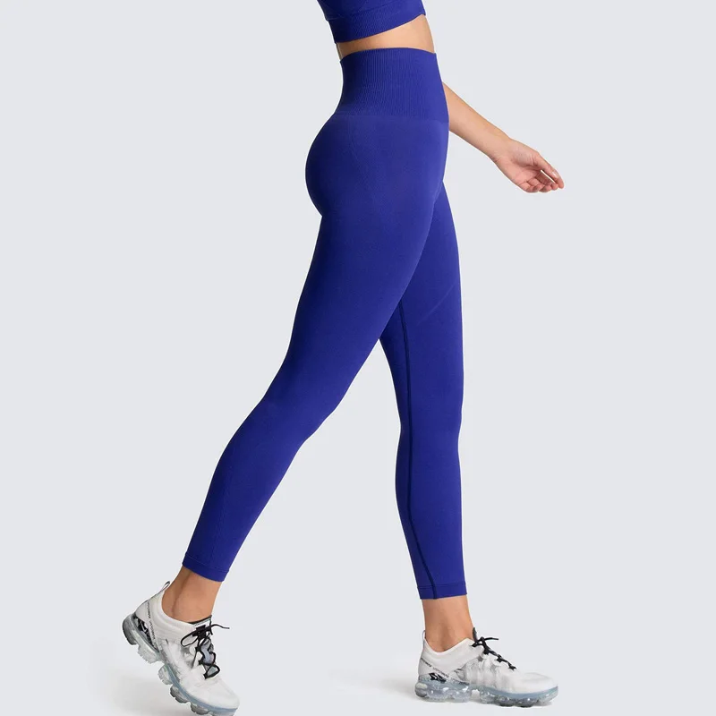 Women Seamless High Quality Workout High Waist Long Custom Private Label Sport Gym Yoga Pants Trainer Nylon Spandex Leggings