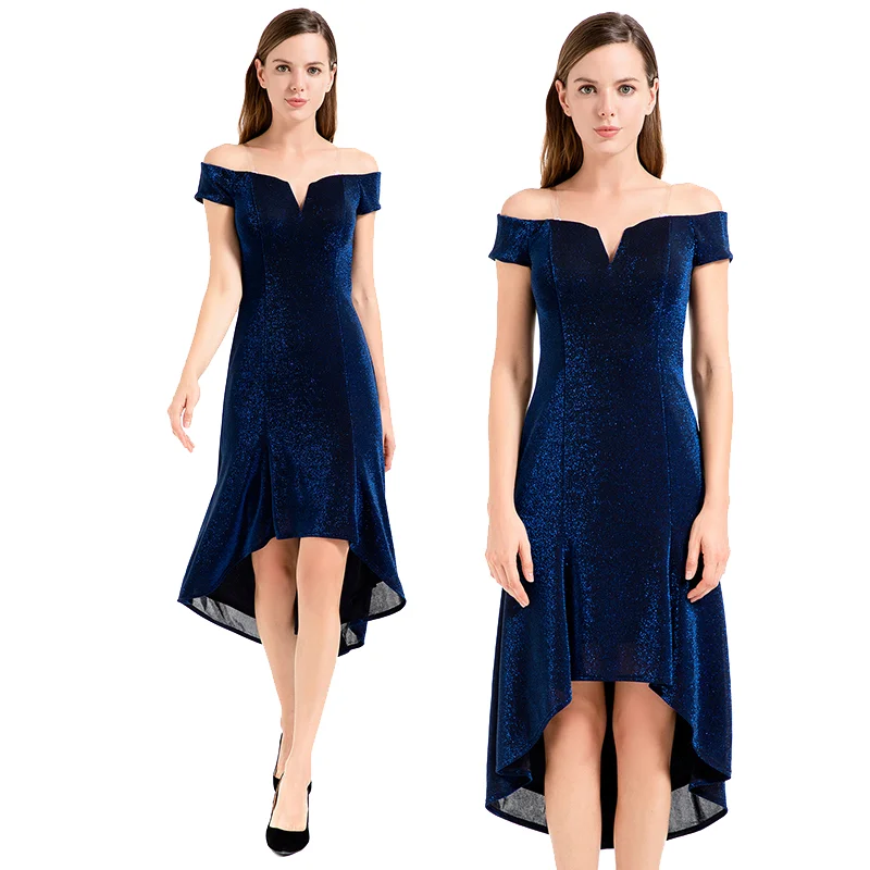 ND021 Long Girls Women Casual Evening Dresses Fashion Elegant New Off Shoulder Fall Sexy Natural Short Knit birthday dress