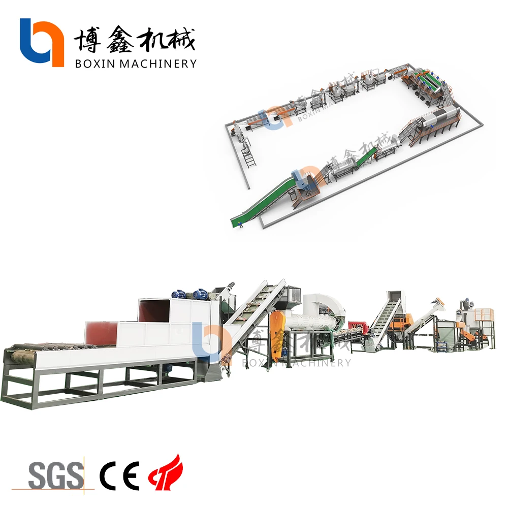 waste PET plastic bottles factory hot sell washing and recycling line for