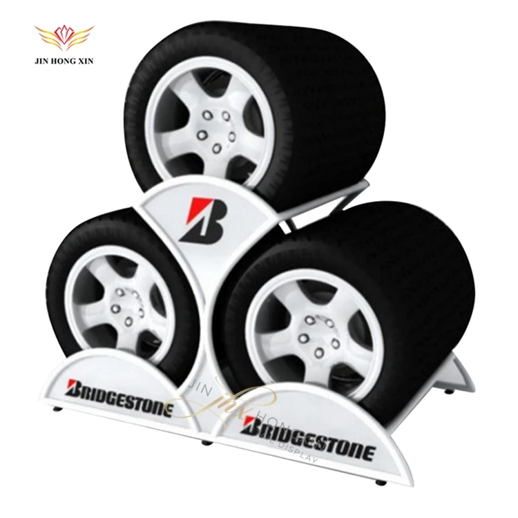 Car Distributor Showing Trade Show Tire Center Repair Shop Rotating Rim Rack Stand Spinning Wheel Display