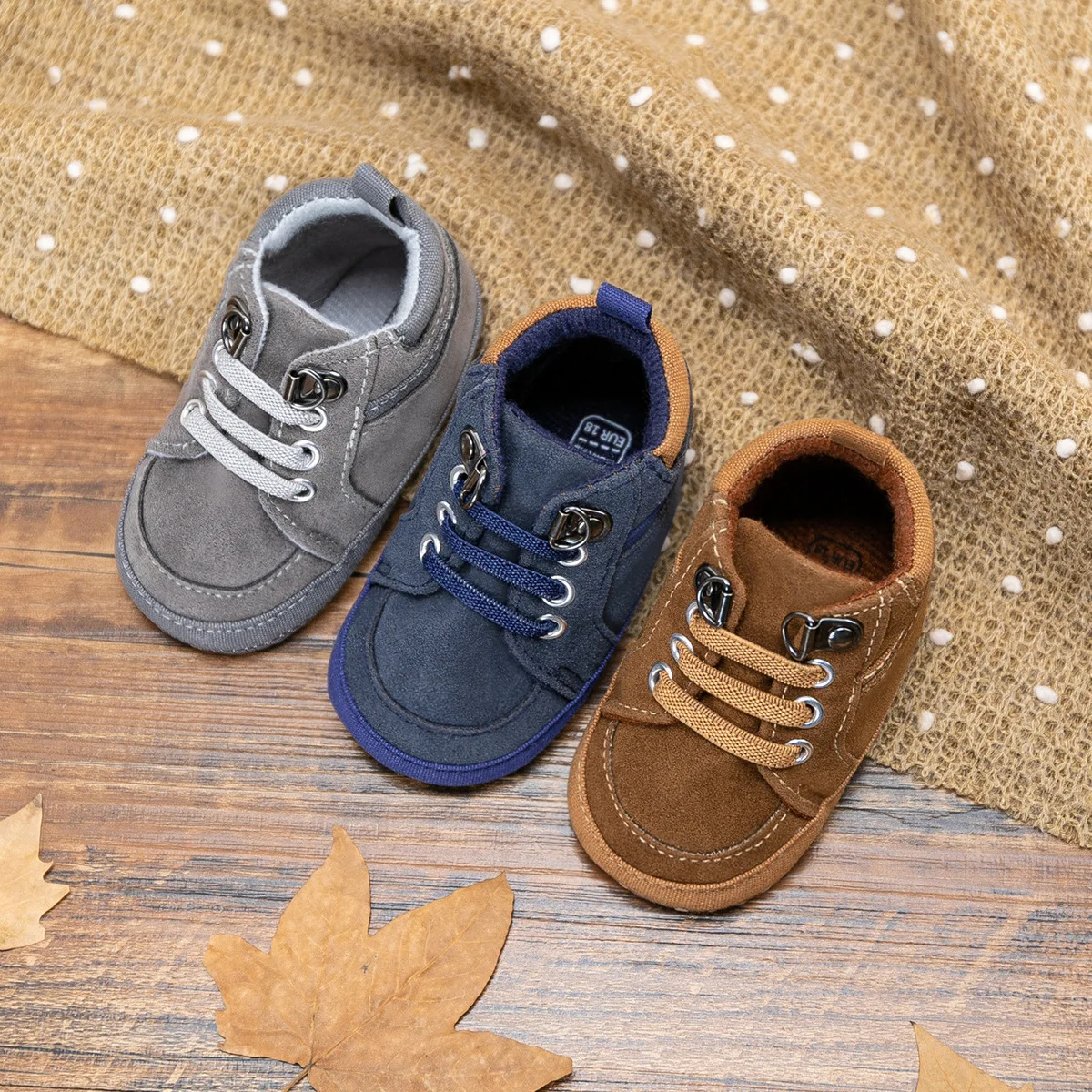 Fashion Newborn Baby Boys Shoes Infant Shoes for 1 Year Old Soft Sole Crib Shoes Toddler First Walkers 0-18 Months