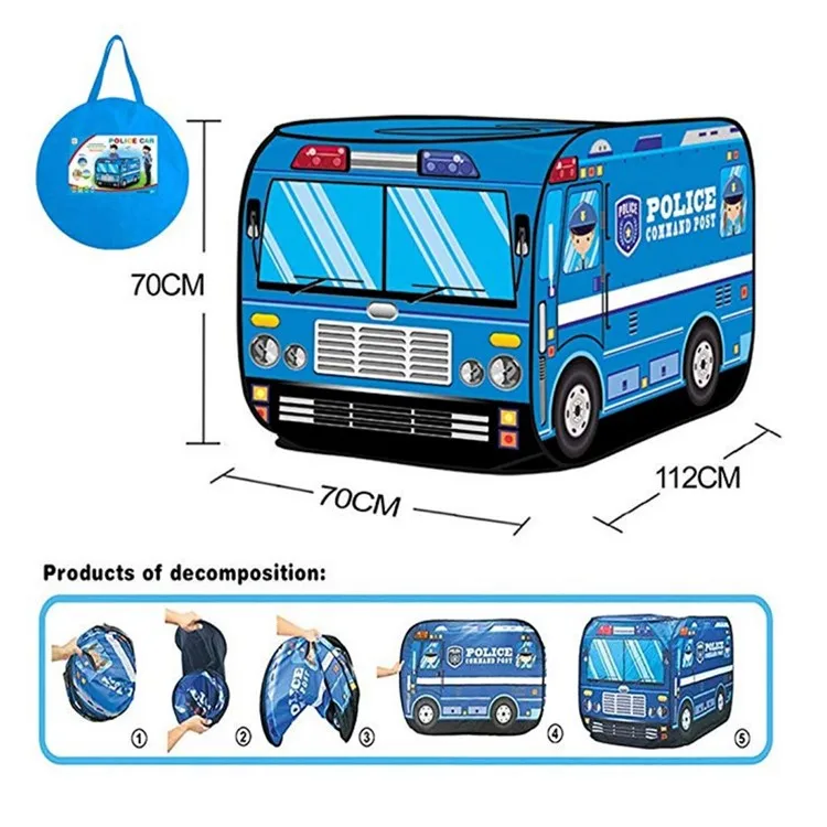 Детская игрушечная машинка, игровые палатки, детский игровой домик, пожарная машина для улицы и помещения, палатка, подарок на день рождения с сумкой для переноски