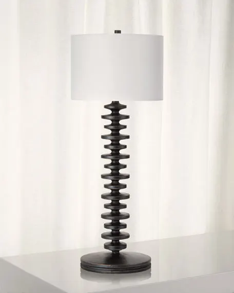 ceramic white bubble luxury table lamp with lampshade for hotel
