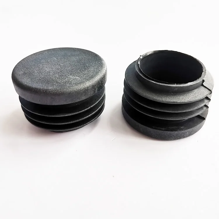 supply Round Tubing Black Plastic Insert Plugs 38mm plastic round pipe plug Furniture plastic pipe end plug