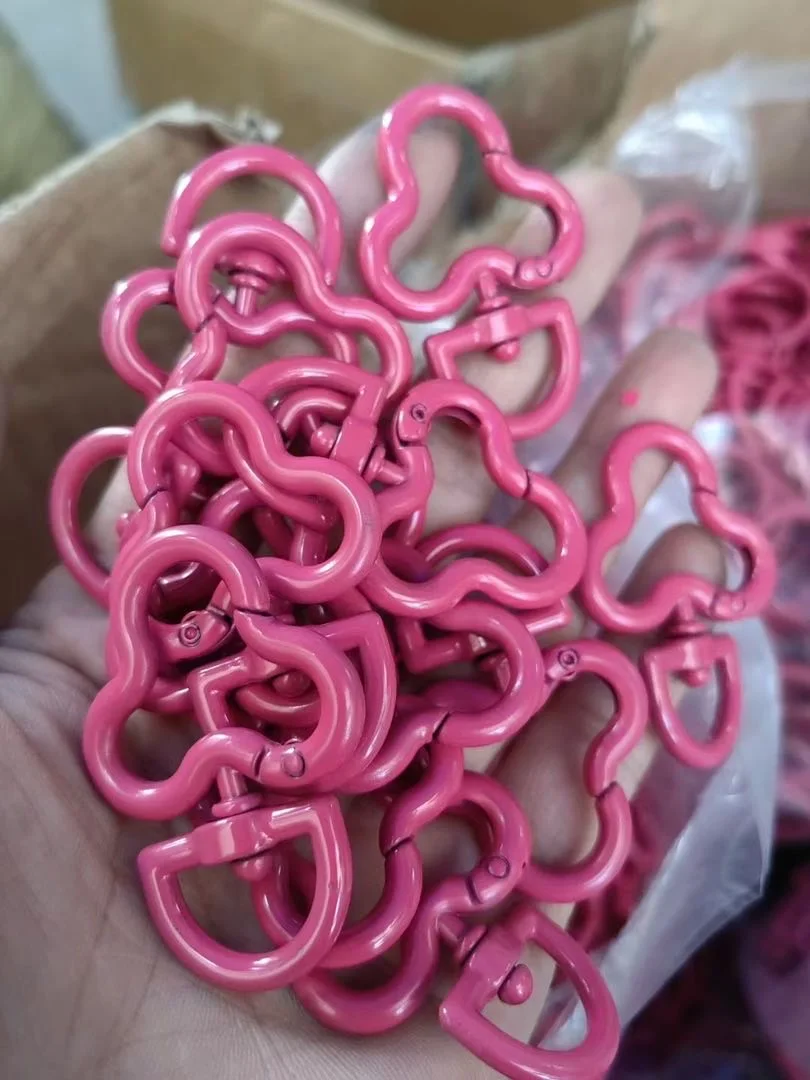 powder coating D Shape Aluminum Alloy High Quality Powder Coating Colorful Snap Hook and snap ring