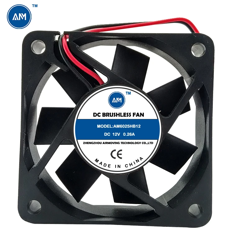 AM6025 12v dc fan 60x60x25mm ball bearing 6025