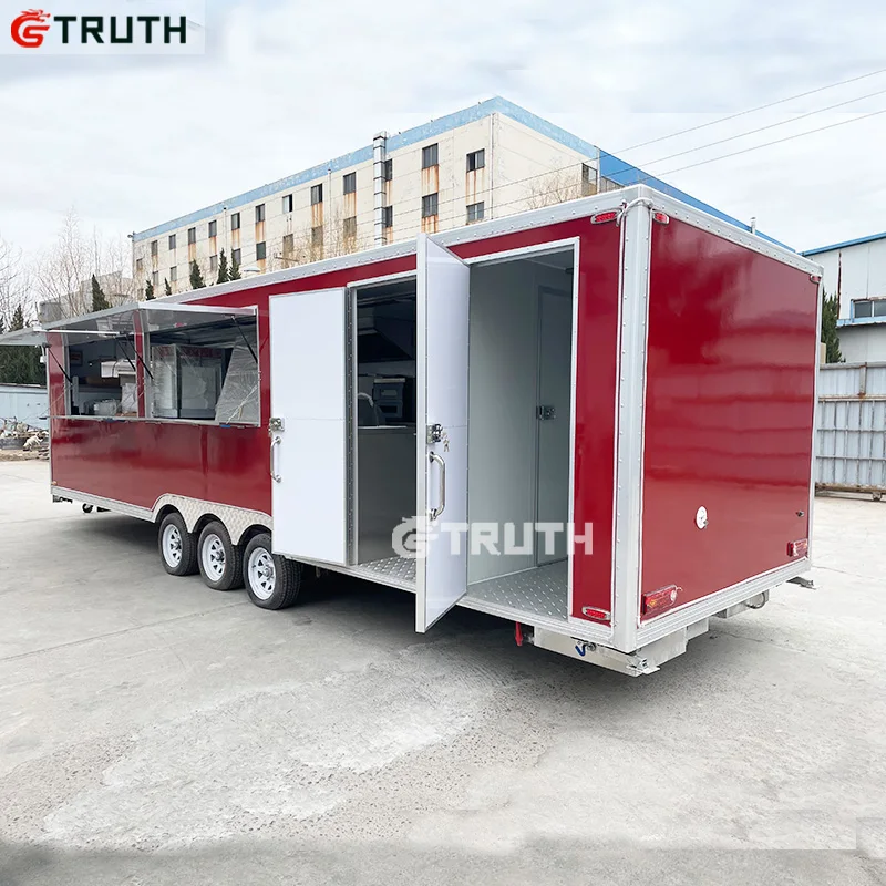 Custom Size Street Mobile Kitchen Pizza Concession Bar Food Trailer Tacos Truck Restaurant food truck with full kitchen