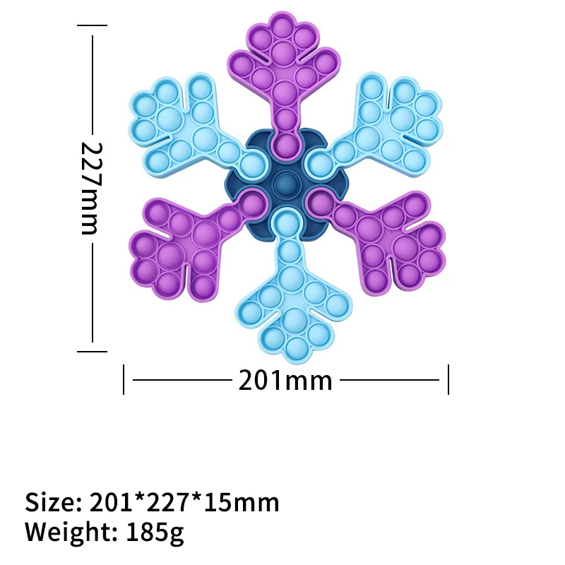 Amazon Popular Bubble Christmas Tree Sensory Toy Custom Christmas Snowflake Pops Puzzle Fidget Toy