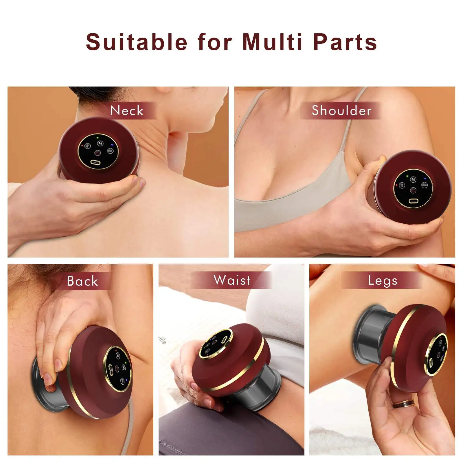 PZ Custom Packaging Vacuum Cupping Therapy Machine Abs Vacuum Massage Electric Cupping