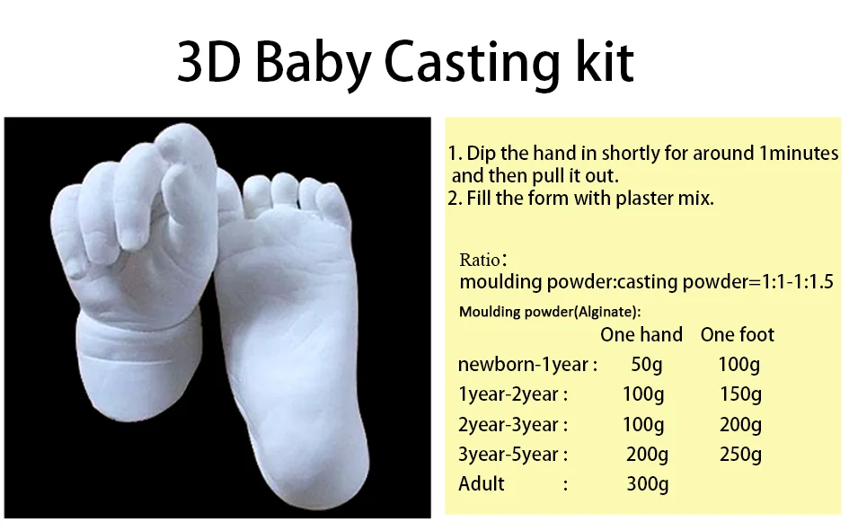  Alginate слепки формовочный порошок 3d пластырь литье набор