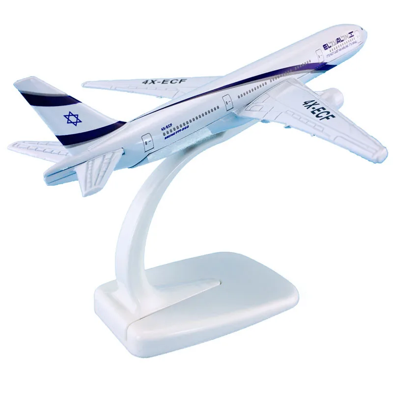 16cm 1/400 Scale Israel EL AL Airlines Boeing B777-200 Diecast Metal Airplane Model
