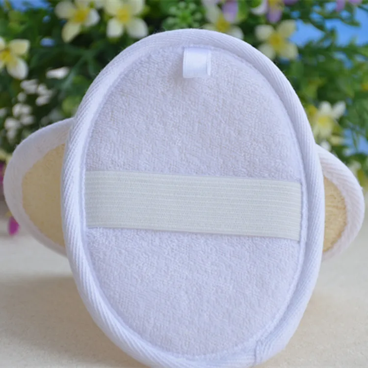Bath Disposable Natural Loofah sponge Scrubber Brush Close Skin For Hotel Amenities