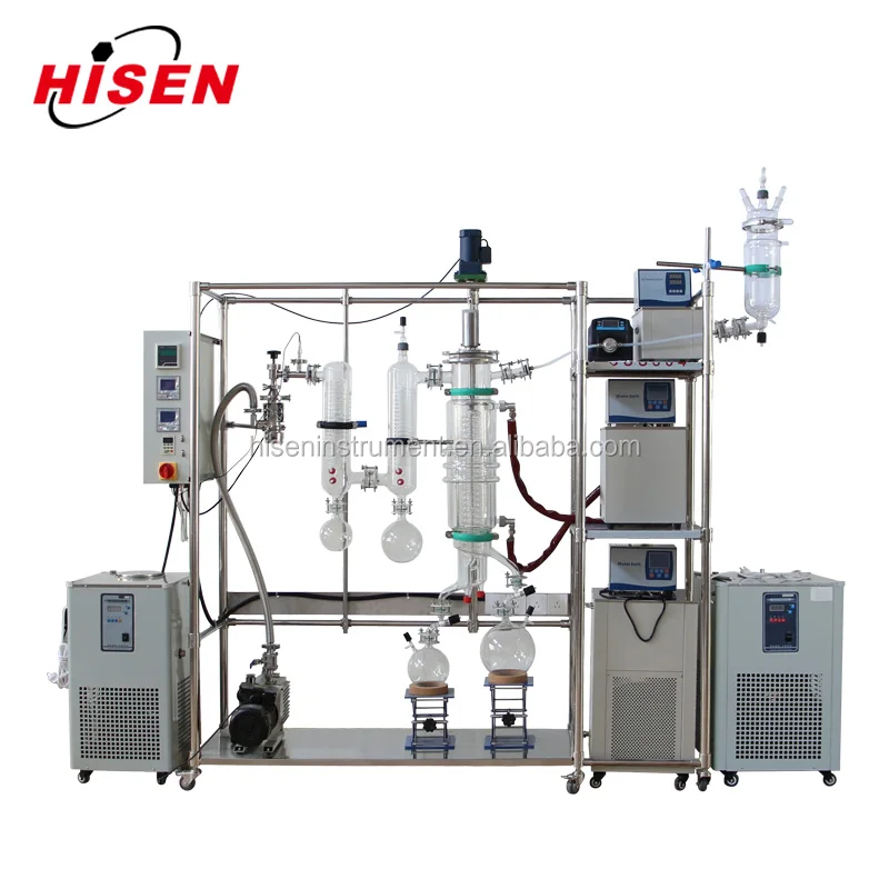 HISEN glass thin film evaporation  wiped flim molecular distillation for menthyl