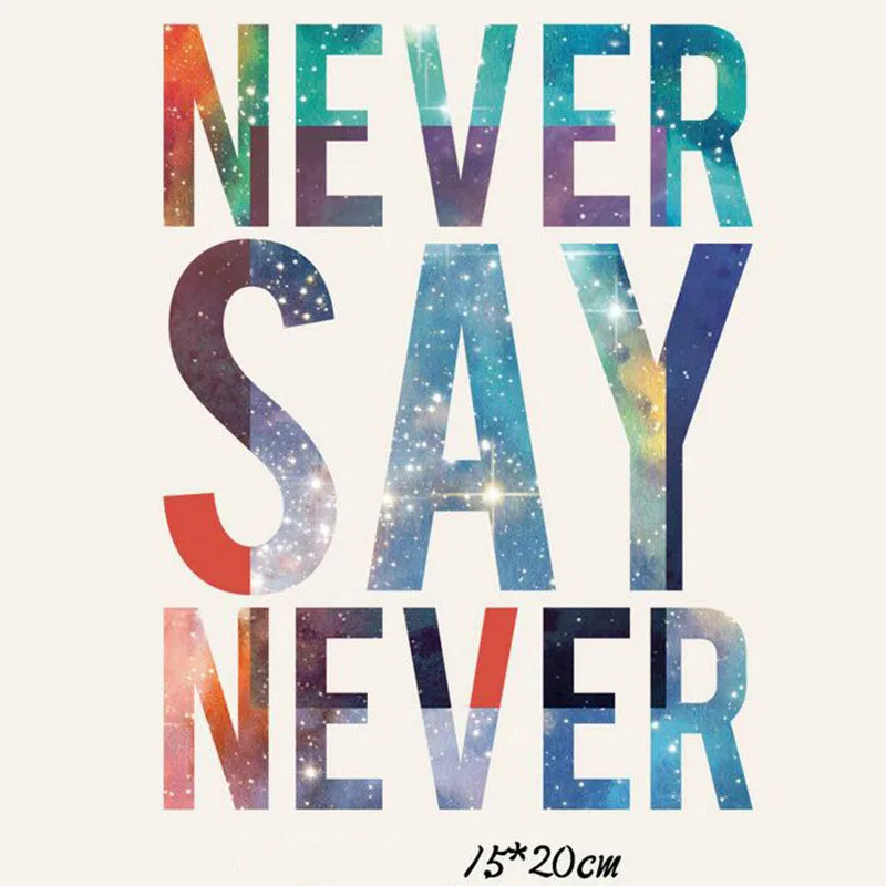 Ironing Stickers Clothing Application DIY T-shirt Appliques Thermal Press Fashion Trend Large Letter Patch Transfer Printing