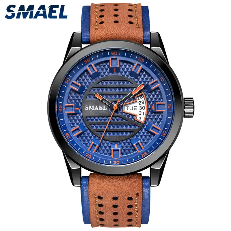 SMAEL waterproof watch men analog quartz wrist watch 9120 customizable