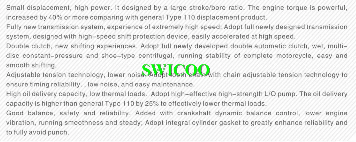 Original LIFAN 125CC electric start kick start air cooled engine